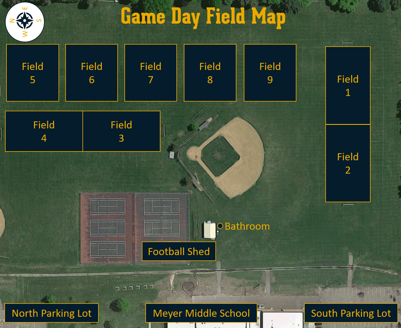 Game Day Field Map